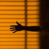 Abstract silhouette of a calm figure